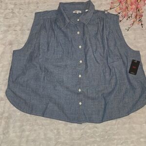 Levi's Light Blue Denim Top